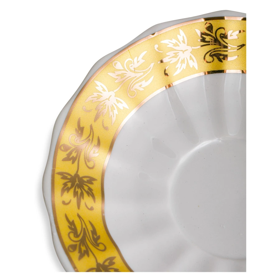 Сервиз чайный Франц Гарднер в Вербилках Центория золотая на 6 персон 15 предметов, фарфор, п/к