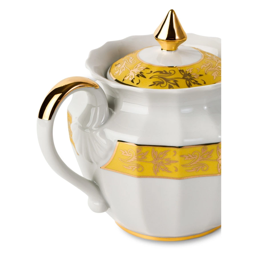 Сервиз чайный Франц Гарднер в Вербилках Центория золотая на 6 персон 15 предметов, фарфор, п/к