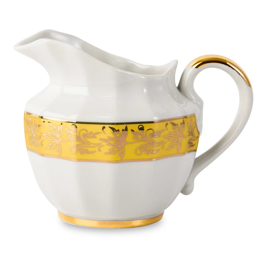 Сервиз чайный Франц Гарднер в Вербилках Центория золотая на 6 персон 15 предметов, фарфор, п/к