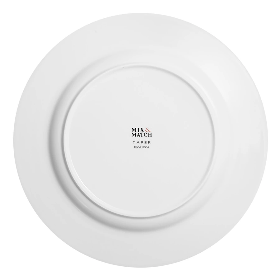 Тарелка закусочная Mix&Match Конус 23 см, рельеф, фарфор костяной