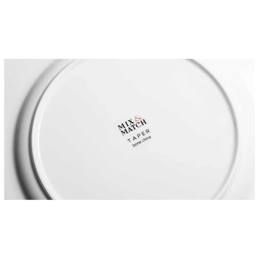 Тарелка закусочная Mix&Match Конус 23 см, рельеф, фарфор костяной