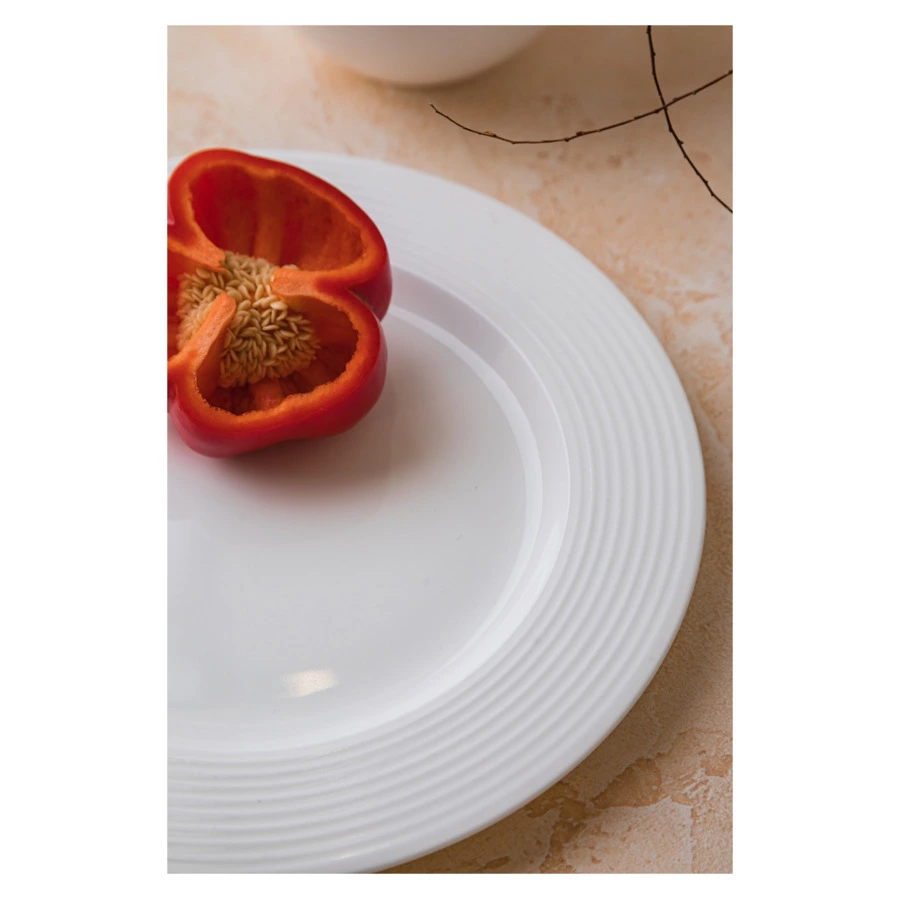 Тарелка закусочная Mix&Match Конус 23 см, рельеф, фарфор костяной