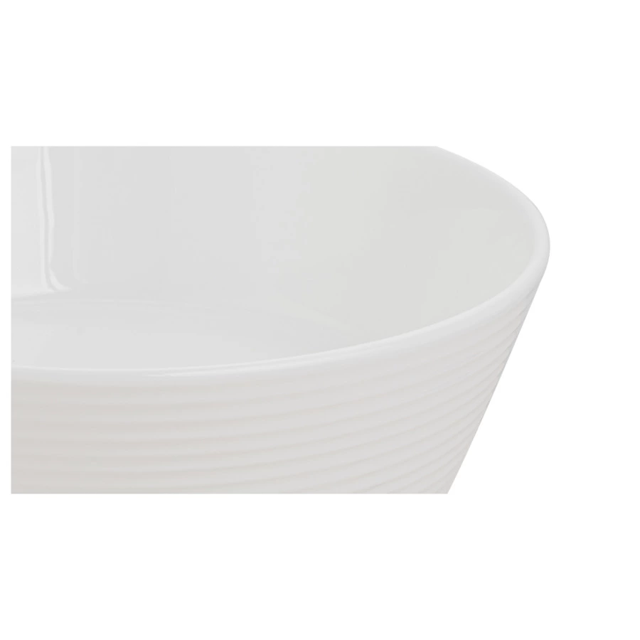 Салатник порционный Mix&Match Конус 16 см, рельеф, фарфор костяной