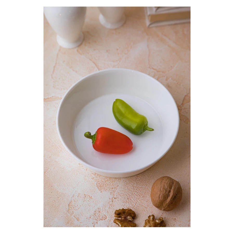 Салатник порционный Mix&Match Конус 16 см, рельеф, фарфор костяной