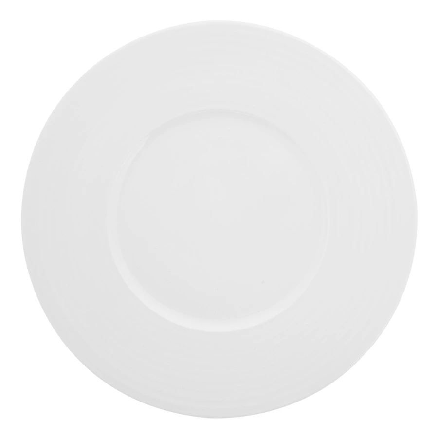 Чашка чайная с блюдцем Mix&Match Конус 300 мл, рельеф, фарфор костяной