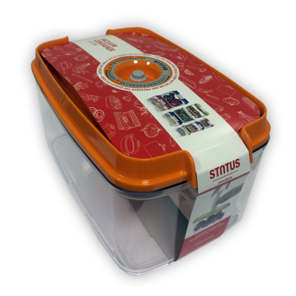 Контейнер для вакуумного упаковщика STATUS VAC-REC-45 Orange 4,5л, оранжевый, пластик