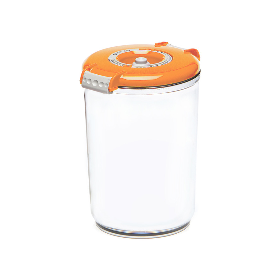 цена Контейнер для вакуумного упаковщика круглый STATUS VAC-RD-15 Orange 1,5л, оранжевый, пластик