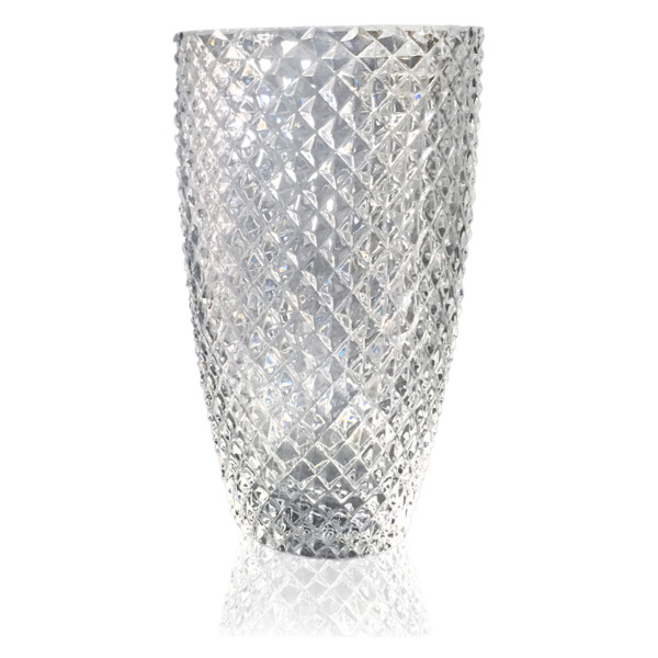 Ваза Cristal de Paris Диамант 35 см, прозрачная