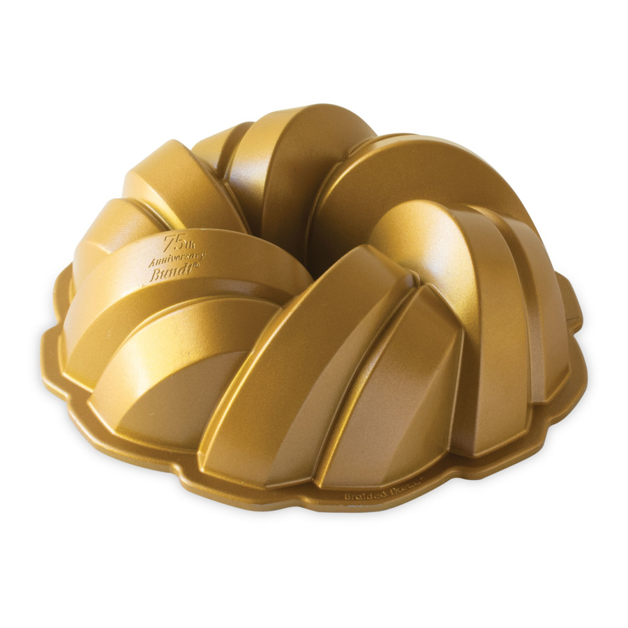 Форма для выпечки 3D Nordic Ware 75-й Юбилей 2,8 л, литой алюминий, золотая форма для выпечки 12 кексов 3d nordic ware 75 й юбилей литой алюминий золотая