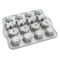 Форма для выпечки 16 кексов 3D Nordic Ware Праздник, литой алюминий (серебристая)
