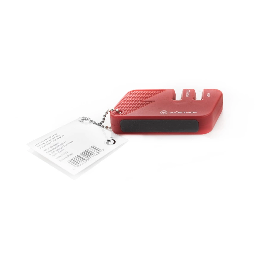 Точилка карманная двухуровневая для ножей WUESTHOF Knife Sharpeners 7,5х4см, красный, пластик