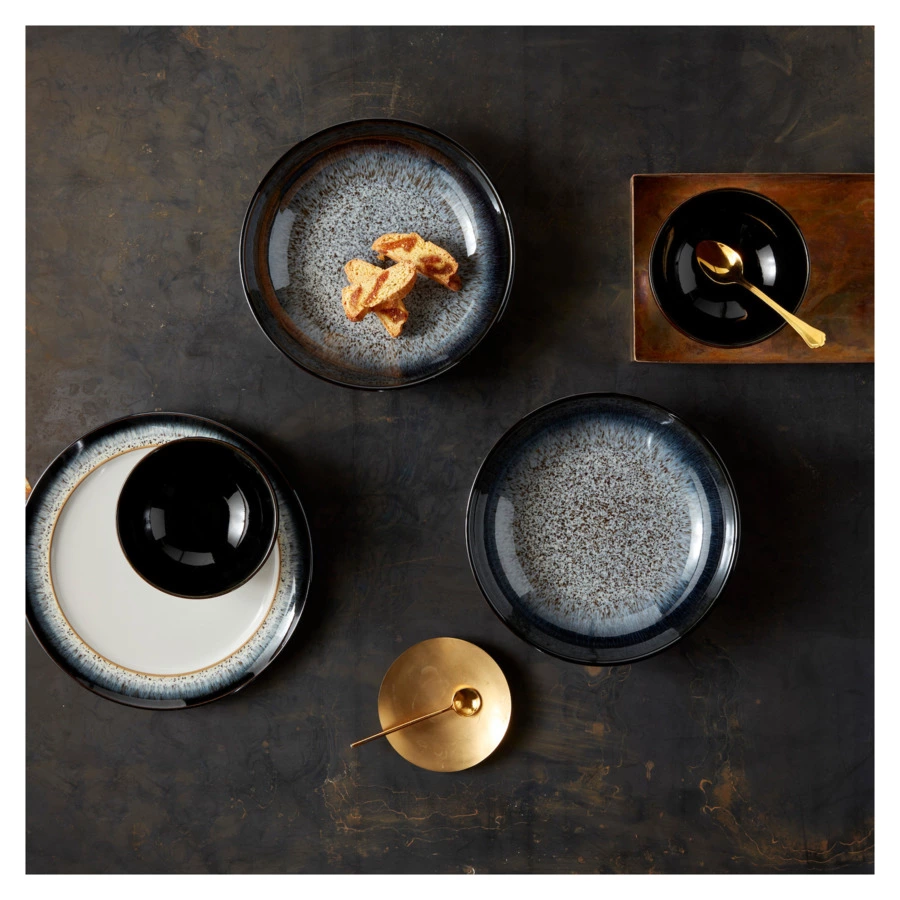 Набор блюд для пасты Denby Halo Сияние 22см, 4шт, керамика, п/к