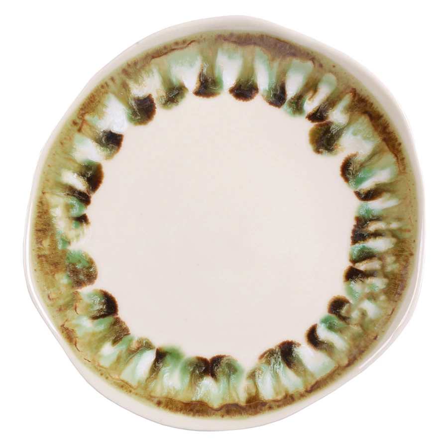 Тарелка обеденная Top Art Studio Акцент Мадейра 24см, зеленый, керамика