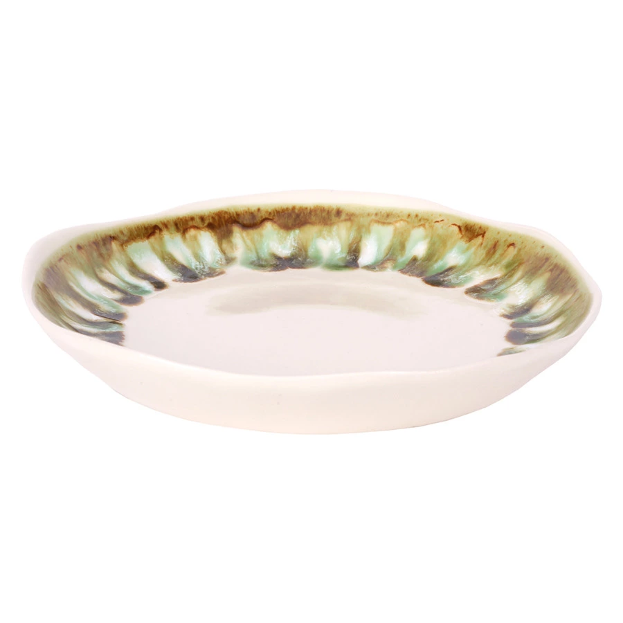 Тарелка обеденная Top Art Studio Акцент Мадейра 24см, зеленый, керамика