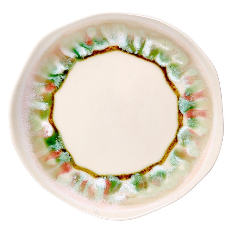 Тарелка обеденная Top Art Studio Акцент Мадейра 24см, розовый, керамика