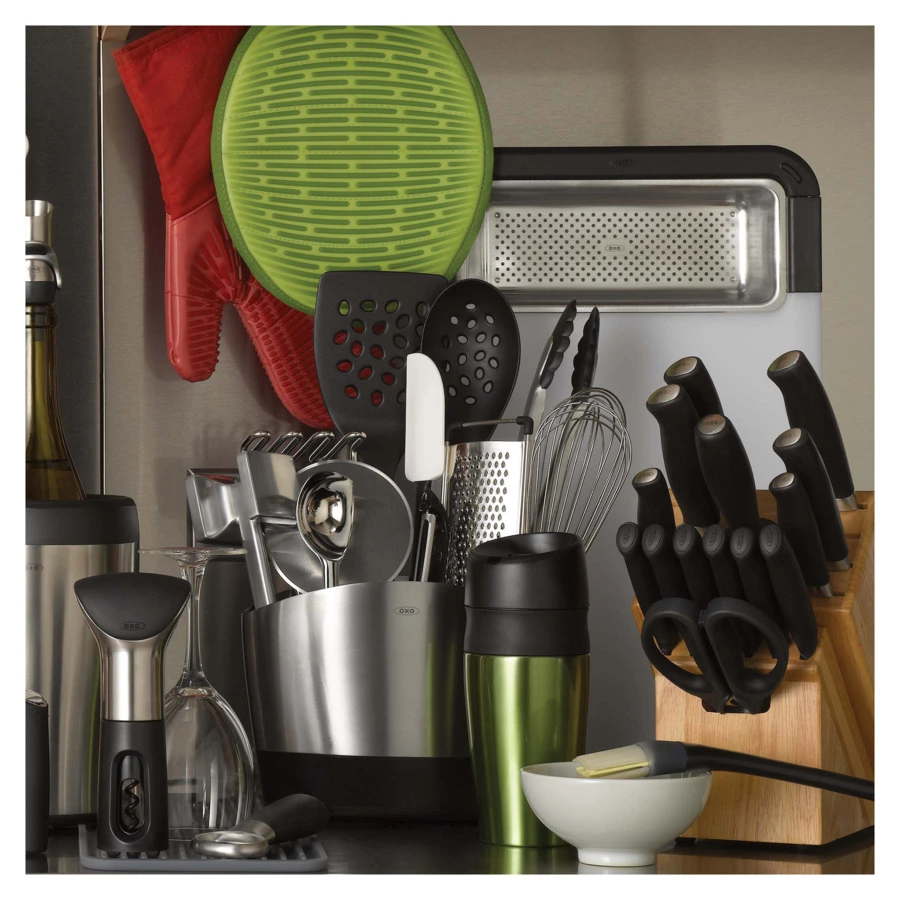 Подставка под кухонные приборы OXO 16х12 см, сталь нержавеющая