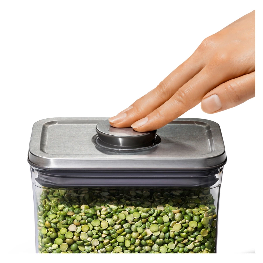 Контейнер для сыпучих продуктов с вакуумной стальной крышкой OXO 2,6 л