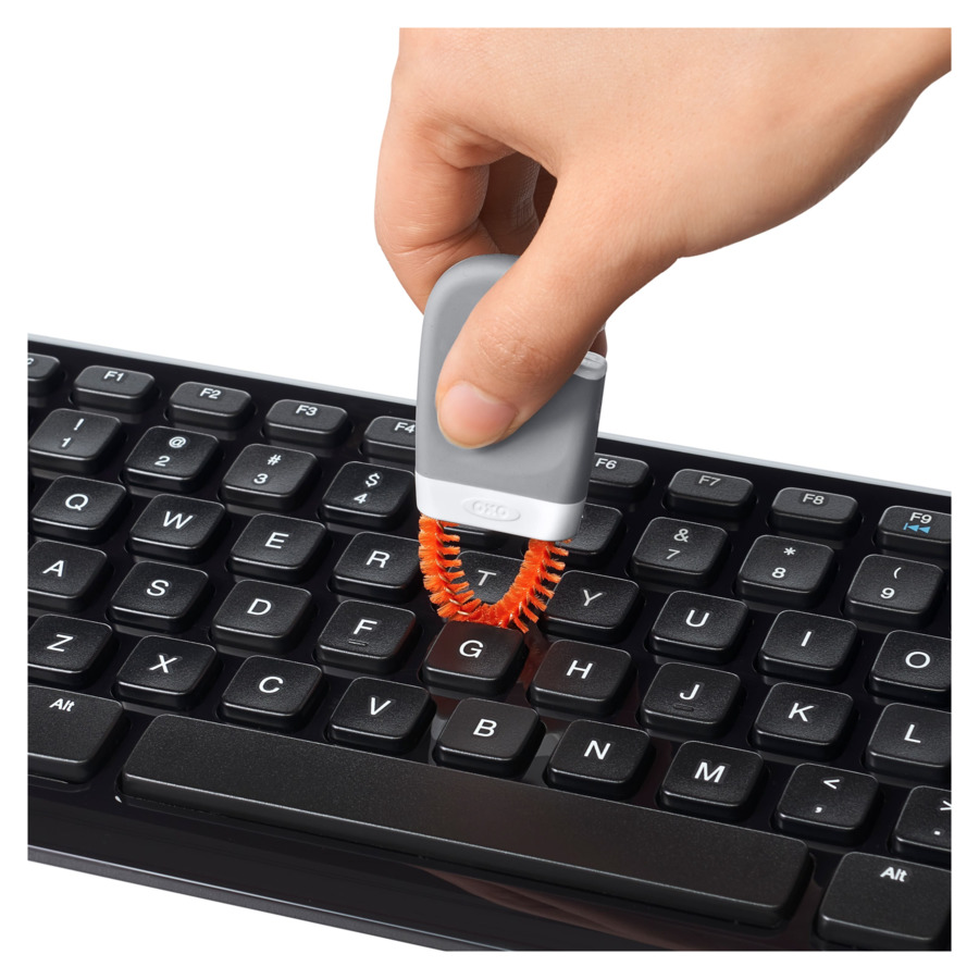 Набор для чистки клавиатуры и экрана OXO, салфетка из микрофибры и 2 щетки