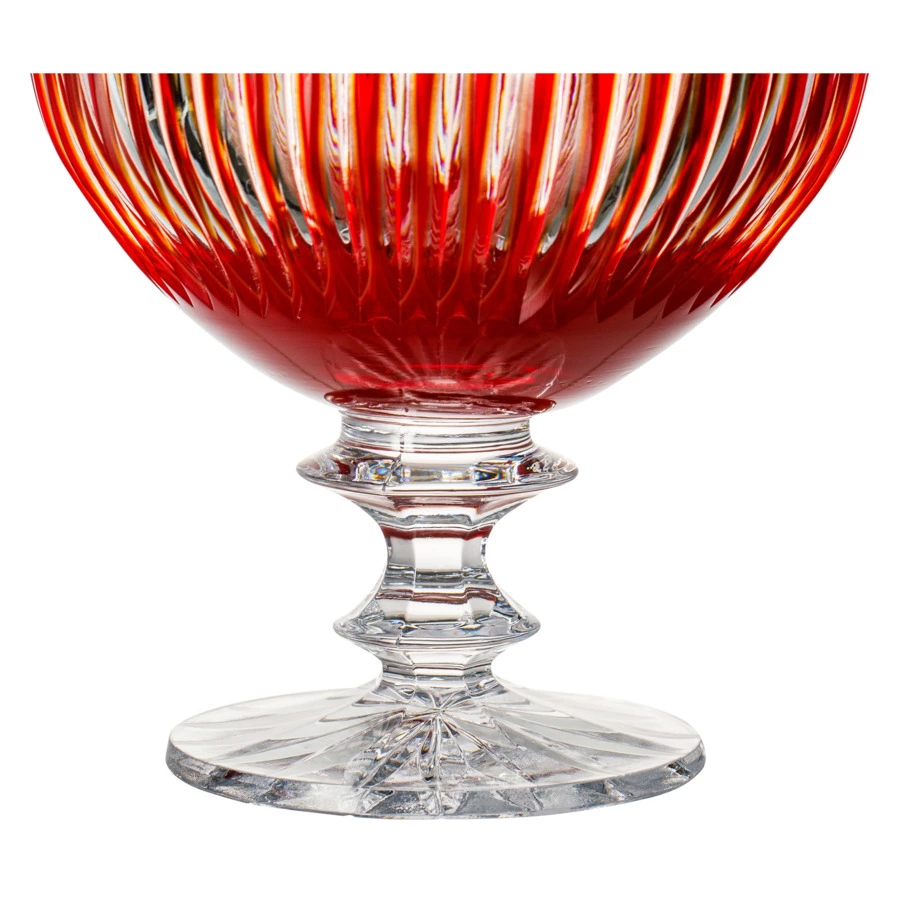 Ваза для конфет с крышкой ГХЗ Любава 29,1 см, хрусталь, красная