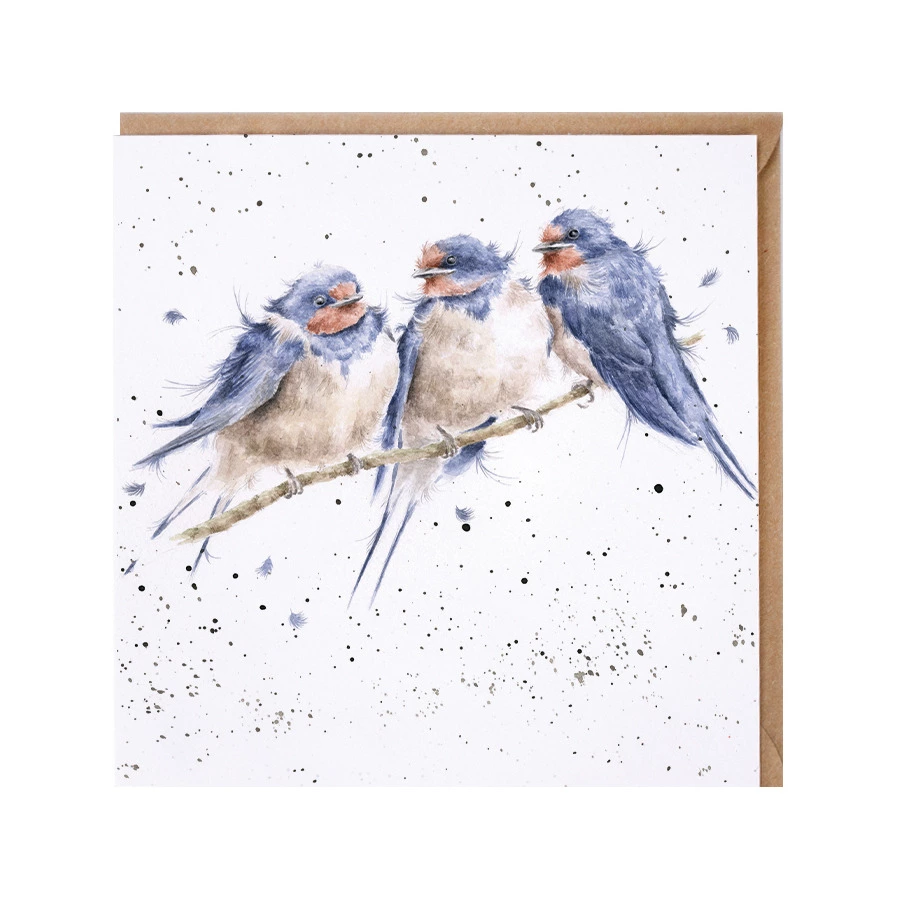 Открытка с конвертом Wrendale The Homecoming 15х15см, п/к