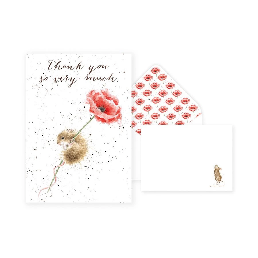 Набор для письма Wrendale Thank You so very Much 11х15см (открытки, конверты), п/к