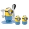 Набор детской посуды WMF MINIONS, подставка под яйцо, ложка, солонка, перечница, сталь нержавеющая,