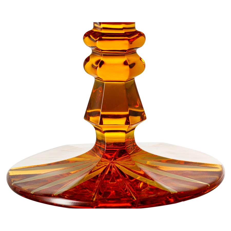 Тортница ГХЗ Шведка 14,2х25 см, хрусталь, янтарно-красный