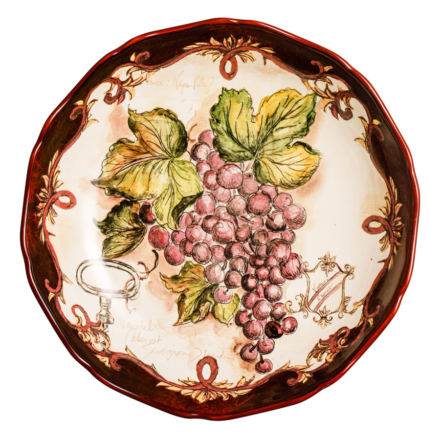 Блюдо глубокое Certified Int Виноделие 33,5 см, керамика кружка certified int виноделие красный виноград 1 550 мл керамика