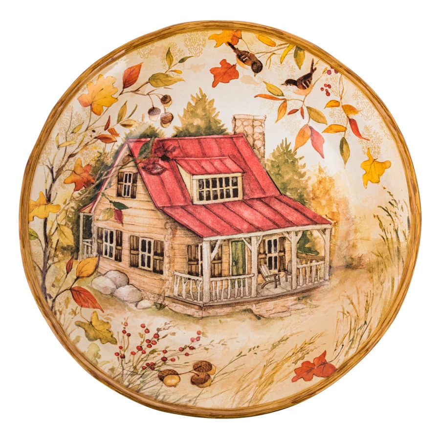 Блюдо глубокое Certified Int Сосновый лес 33 см, керамика