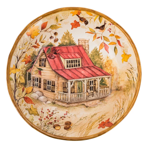 Блюдо глубокое Certified Int Сосновый лес 33 см, керамика