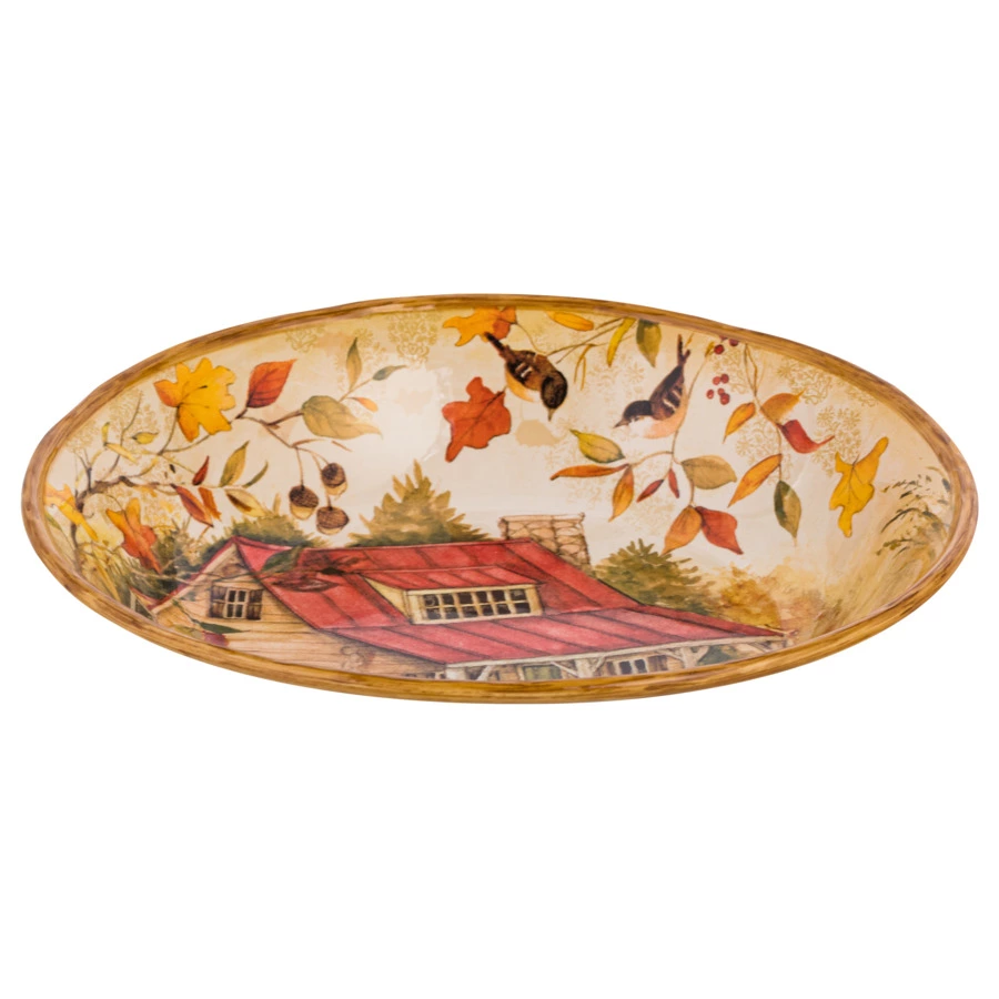 Блюдо глубокое Certified Int Сосновый лес 33 см, керамика