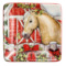 Тарелка пирожковая Certified Int. Рождество в усадьбе.Лошадь каурая 15 см, керамика