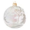 Игрушка елочная шар с ажурным белым рисунком Bartosh 8см, стекло