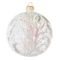 Игрушка елочная шар с ажурным белым рисунком Bartosh 8см, стекло
