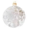 Игрушка елочная шар с ажурным белым рисунком Bartosh 8см, стекло
