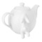Чайник заварочный с кроликом Claystreet Воришки 1 л, фарфор, белый