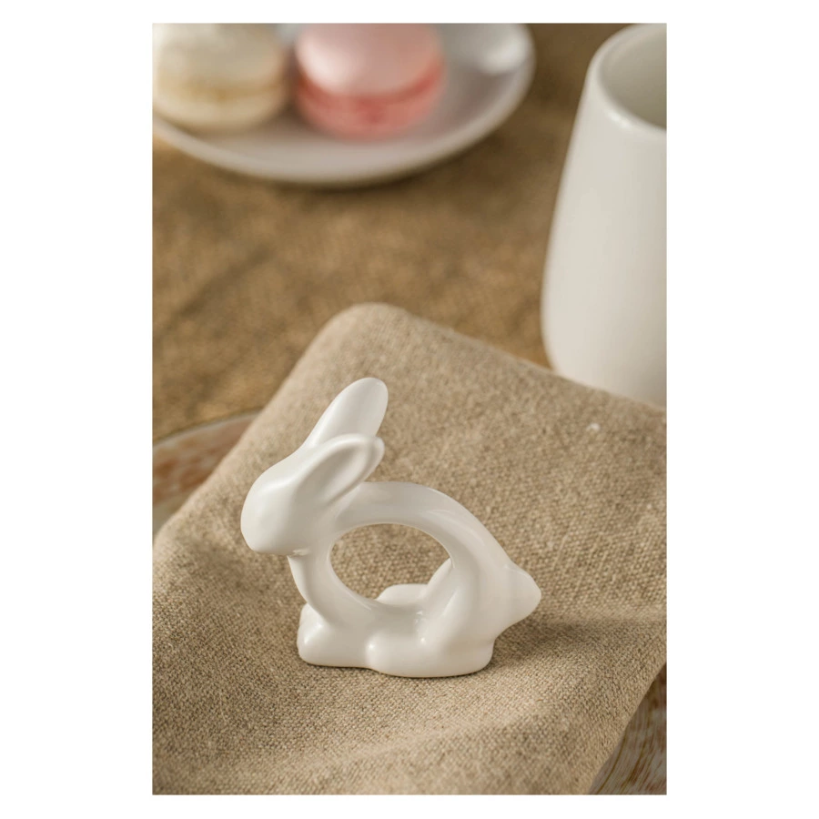 Колечко для салфеток Claystreet Кролик 7,5 см, фарфор, белый