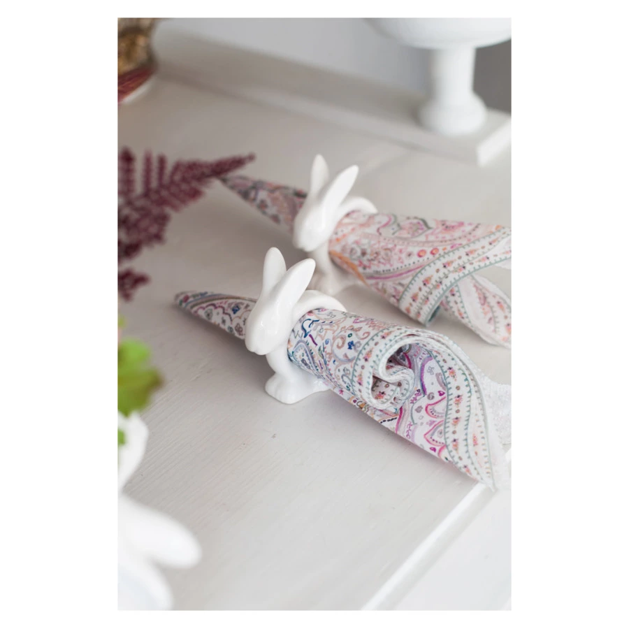 Колечко для салфеток Claystreet Кролик 7,5 см, фарфор, белый