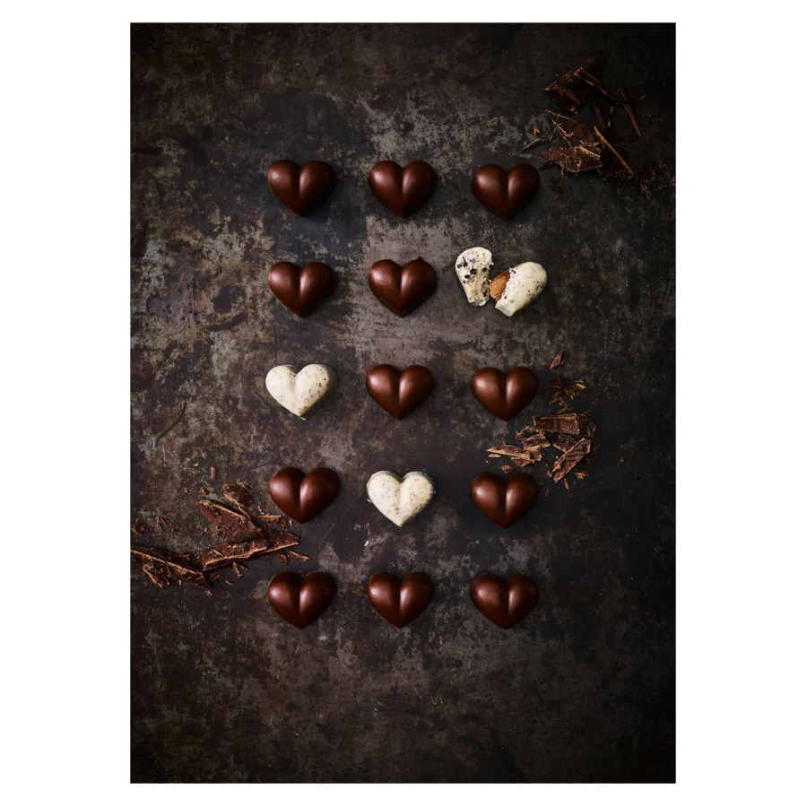 Набор форм для шоколадных конфет и пралине Birkmann Сердечки 21x11,5 см, силикон, 2 шт, 30 конфет