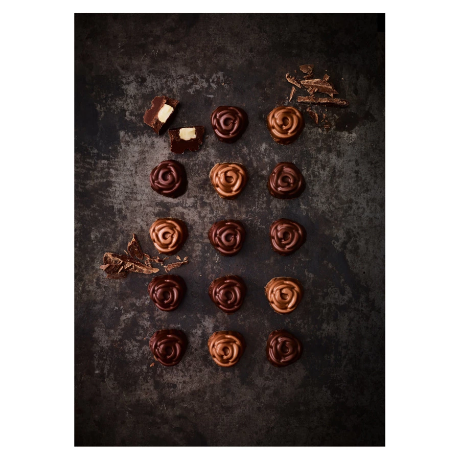Набор форм для шоколадных конфет и пралине Birkmann Розочки 21x11,5 см, силикон, 2 шт, 30 конфет