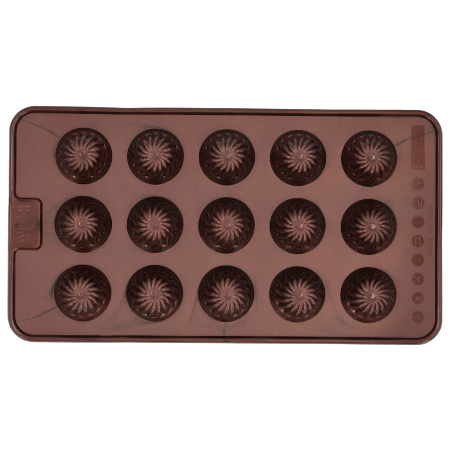 Набор форм для шоколадных конфет и пралине Birkmann Кексики 21x11,5 см, силикон, 2 шт, 30 конфет