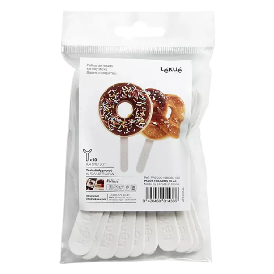 Набор палочек для мороженого LEKUE, 10шт, пластик, п/к