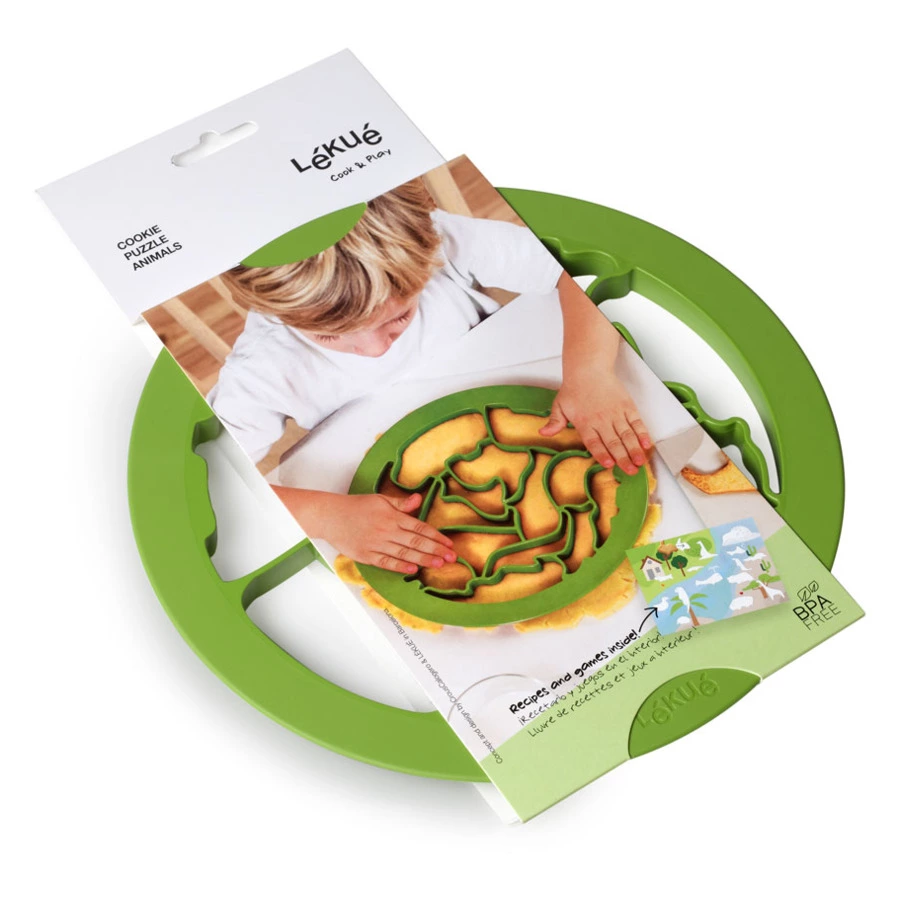 Форма для приготовления печенья LEKUE Животные, силикон, салатовый, п/к