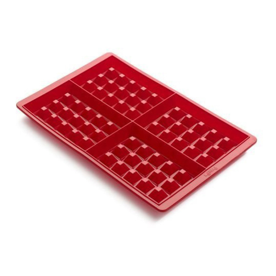 Набор форм для выпечки брюссельских вафель LEKUE, 2шт, силикон, красный, п/к контейнер багет для сэндвичей lekue 10x22x5 5см силикон салатовый п к