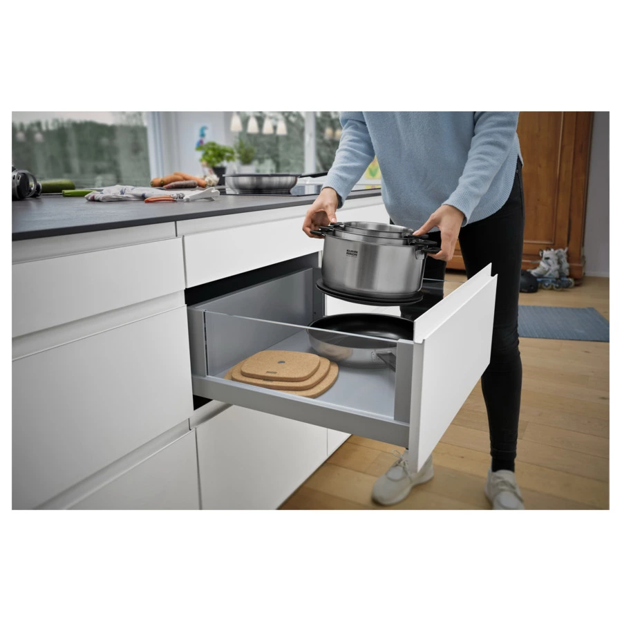 Кастрюля с крышкой KUHN RIKON Smart&Compact d24см 5л, сталь нержавеющая