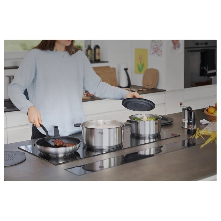 Кастрюля с крышкой KUHN RIKON Smart&Compact d24см 5л, сталь нержавеющая