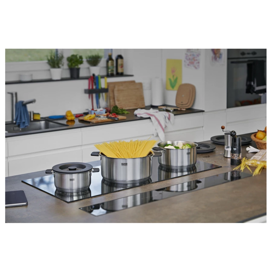 Кастрюля с крышкой KUHN RIKON Smart&Compact d24см 5л, сталь нержавеющая