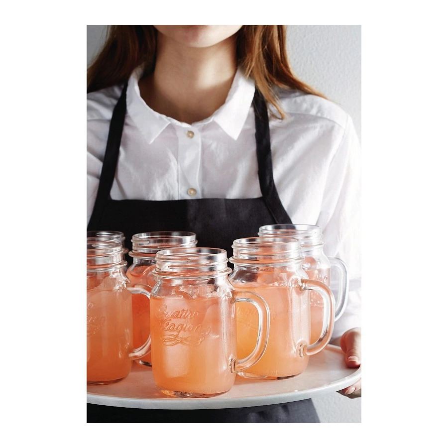 Набор кружек с крышкой Bormioli Rocco Quattro Stagioni 415 мл, стекло, 2 шт