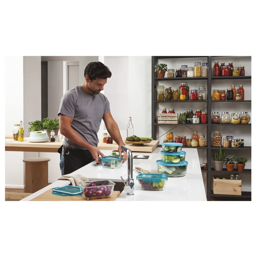 Контейнер прямоугольный Bormioli Rocco Frigoverre Evolution 775 мл, 23х18 см, стекло закаленное