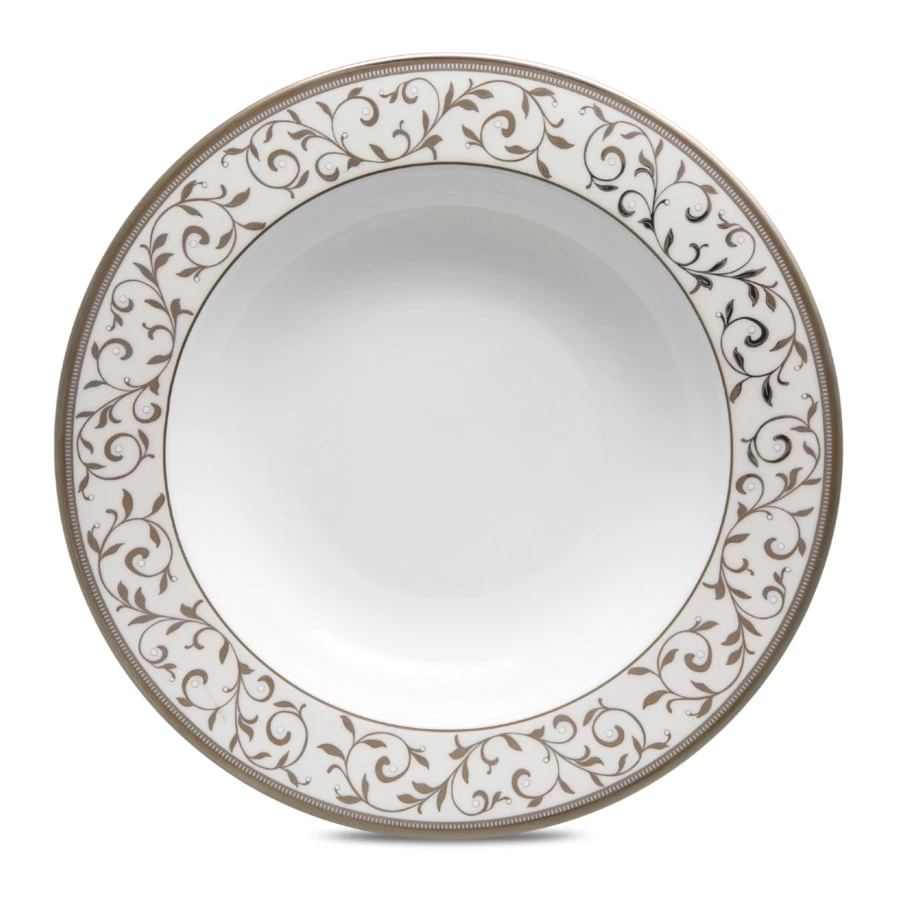 Набор тарелок суповых Lenox Чистый опал, платина 23 см, фарфор 6 шт